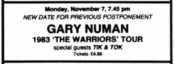 Gary Numan 1983 Bucks Examiner Newspaper